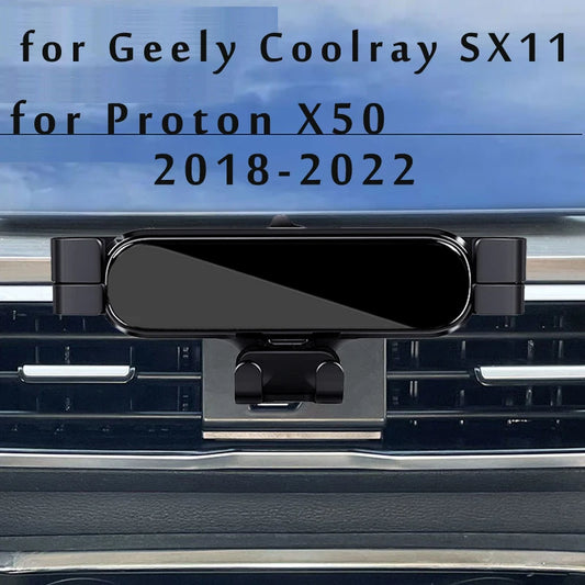 Car Phone Holder For Geely Coolray SX11 proton X50 2022 GPS Stand Rotatable حامل هاتف السيارة لجيلي Coolray SX11 proton X50 2022 حامل تزيين السيارة مزود بنظام تحديد المواقع حامل قابل للتدوير يدعم ملحقات الهاتف المحمول