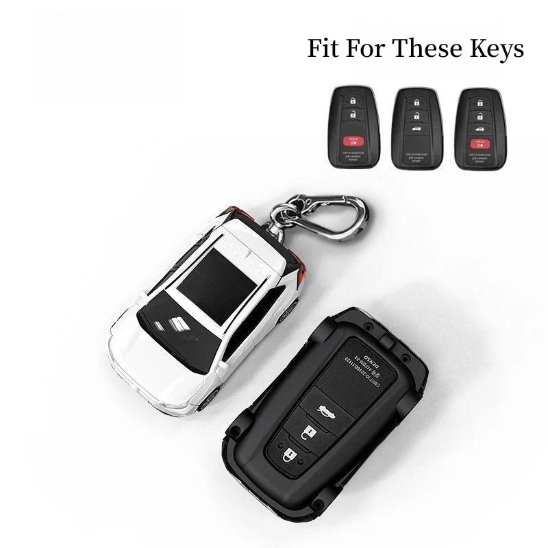 For Toyota RAV4 Key Cover Car Model Key Protective Case Creative Personalized Gift Car Key Pack Buckle Accessories Key Cover لتويوتا RAV4 مفتاح غطاء سيارة نموذج مفتاح واقية الإبداعية شخصية هدية سيارة مفتاح حزمة مشبك الملحقات مفتاح الغلاف