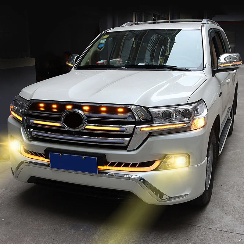 Grille Dynamic LED Light Front Bumper lamp for Toyota Land Cruiser 200 LC200 2016-2021 2020 Decoration Accessories Width Lamp