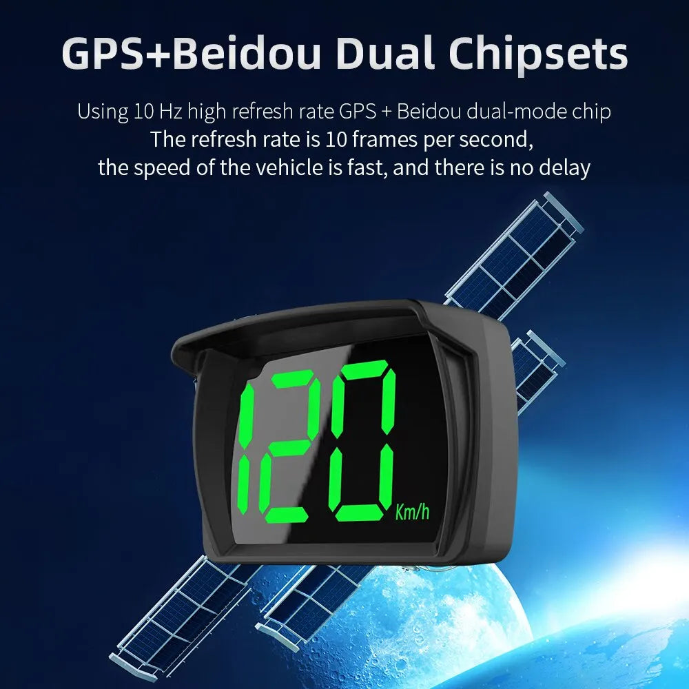 Speedometer GPS Gauge عداد سرعة رقمي يعمل بالاقمار الاصطناعية دقيق