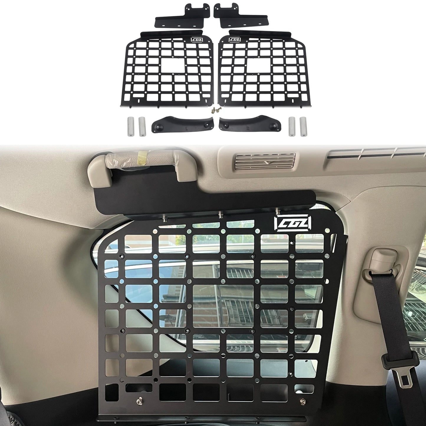 Rear Boot Trunk Cargo Shelf Molle Panels Storage Racks Organizer Compatible with Nissan Patrol Y62  Armada 2010-2023  منظم درج أغراض للمغامرات والرحلات صندوق نيسان باترول