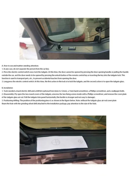 Compatible with Toyota FJ Cruiser 07-22 Trunk Internal Emergency Escape Switch مفتاح قفل باب تويوتا افي جي خلفي للطوارى