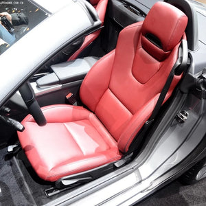 Mercedes Benz SLK R172 Roadster 2011 2012 2013 2014 2015 2016 Leather Custom تلبيس جلد لكراسي السيارة امام وخلف