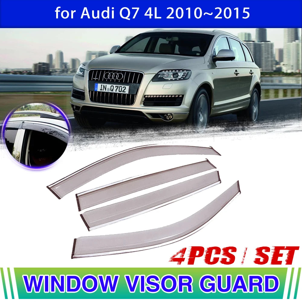 4PCS Car Window Visor for Audi Q7 4L 2010~2015 هوايات اودي