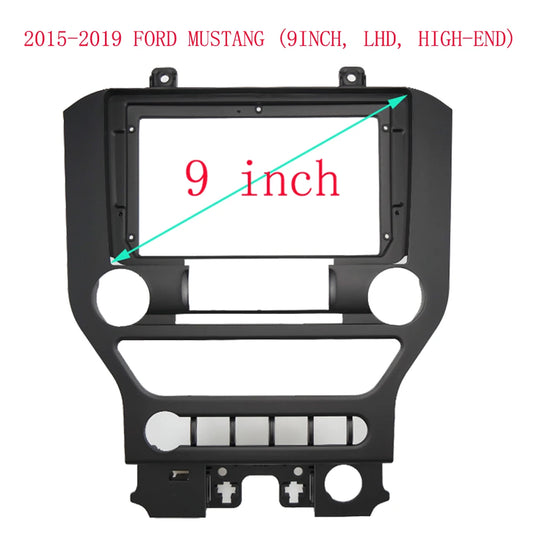 9 inch Radio Panel Console Trim Cover FORD Mustang 2015+ واجهة فريم كونسول فورد موستنج بدون ازرار