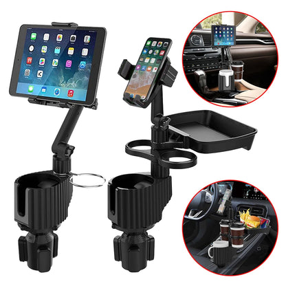 Car Tablet Stand Cup Holder Multifunctional Storage طاولة وحامل اكواب وحامل هاتف وايباد للسيارة متعدد الاستعمالات