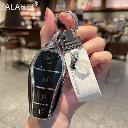 Soft TPU Car Key Case Cover Shell For BYD Song PRO Han EV Max Tang DM 2018 غطاء مفتاح سيارة صينية بي واي دي