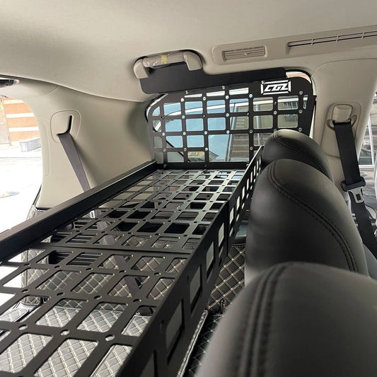 Rear Boot Trunk Cargo Shelf Molle Panels Storage Racks Organizer Compatible with Nissan Patrol Y62  Armada 2010-2023  منظم درج أغراض للمغامرات والرحلات صندوق نيسان باترول