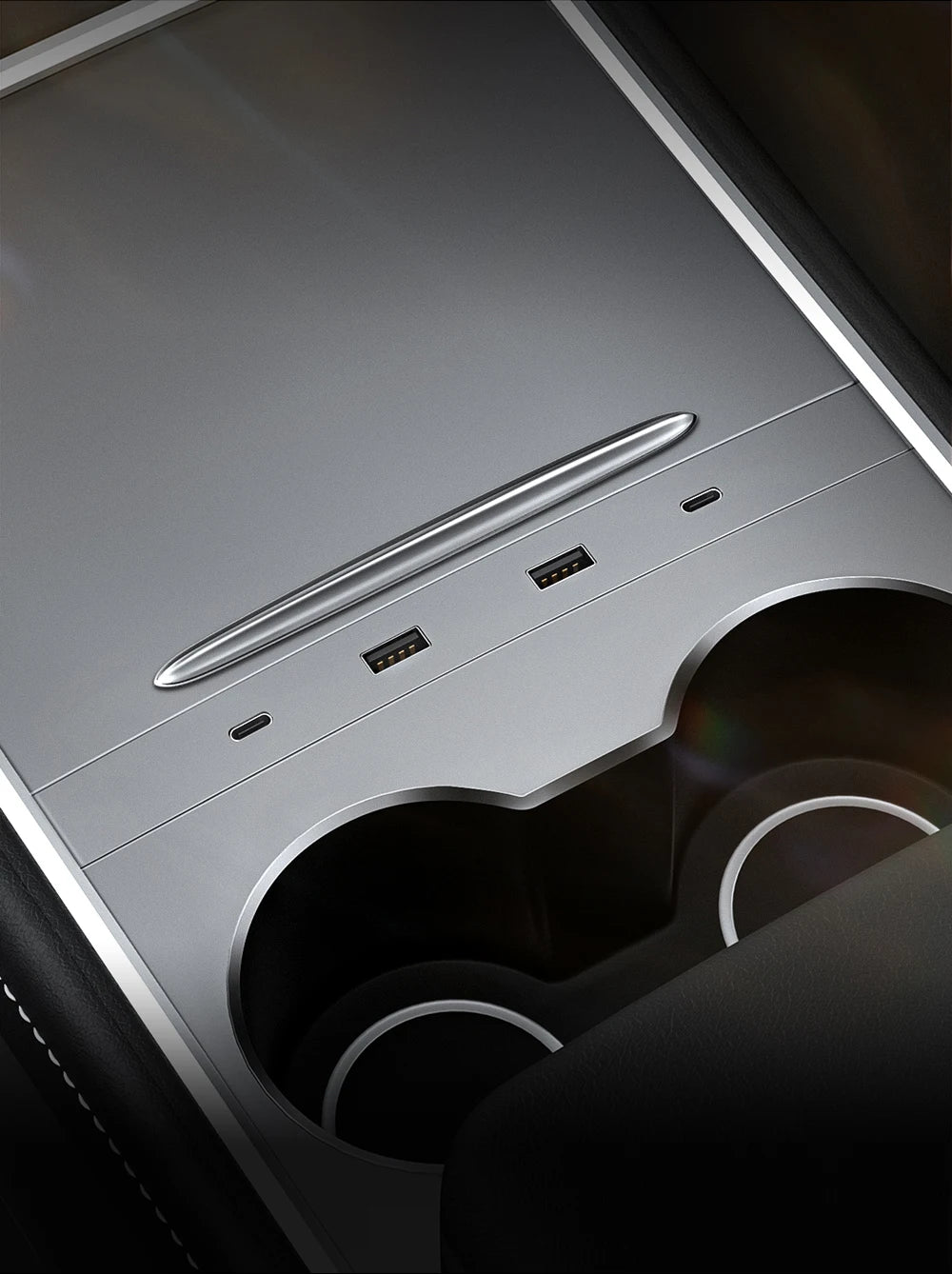 Tesla Model 3 Model Y 2022 2023 27W Quick Charger USB HUB شاحن للهاتف لتسلا موديل Y