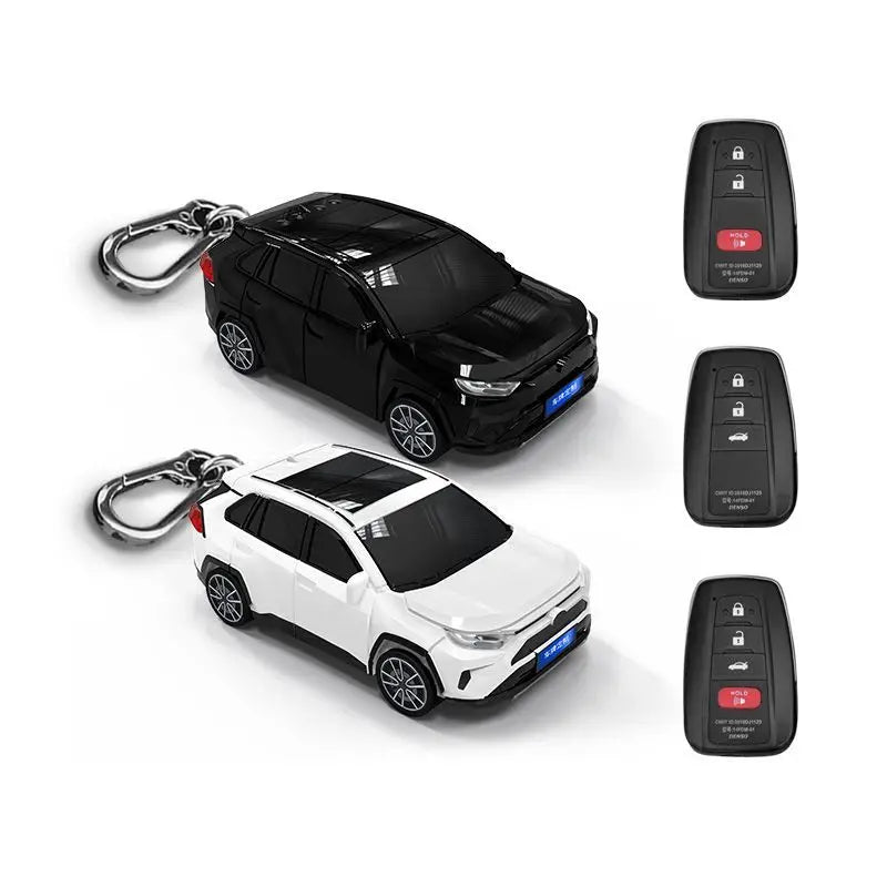 For Toyota RAV4 Key Cover Car Model Key Protective Case Creative Personalized Gift Car Key Pack Buckle Accessories Key Cover لتويوتا RAV4 مفتاح غطاء سيارة نموذج مفتاح واقية الإبداعية شخصية هدية سيارة مفتاح حزمة مشبك الملحقات مفتاح الغلاف