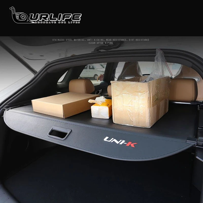 Chang An Unik Uni k 2021 2022 2023 2024 Car Rear Trunk Cargo Cover غطاء للدبة لحماية الاغراض وللامان من السرقة شانجان