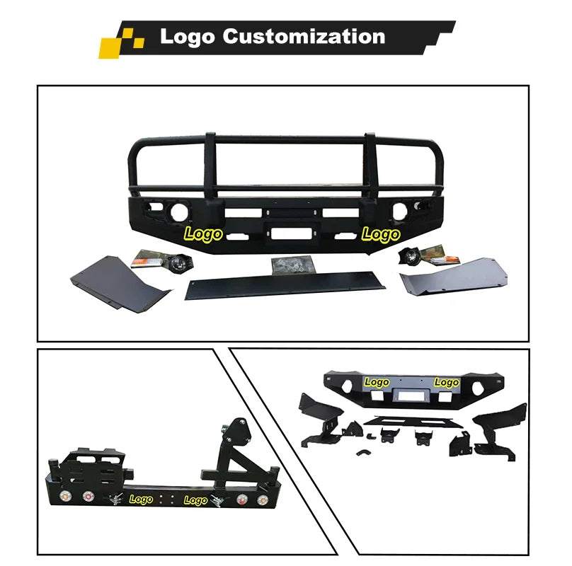 Front Bull Bar OEM 4x4 Offroad Accessories For Nissan Patrol Y61 Bumper Guard ملحقات الطرق الوعرة نيسان باترول Y61 واقي الصدمات