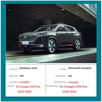 Window Visor for Changan CS55 Plus 2019~2024 2020 هوايات شنجان