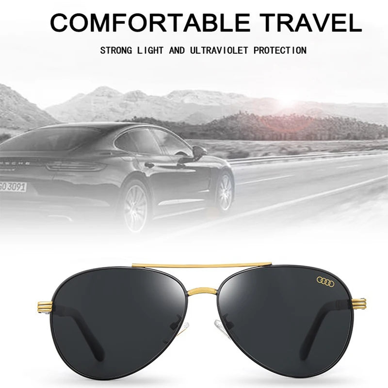 Audi High End Luxury Men Driving Polarized Sunglasses, Brand Luxury Design Anti Glare, Men and Women Driver Goggles Gentlemanly