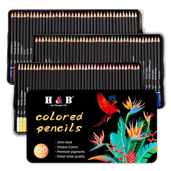 Professional 24-Color Wooden Pencil Set in Tin Box,Premium Artist Colored Pencils 20100380 أقلام تلوين خشبية 24 لون في علبة معدنية – أقلام تلوين فنية مميزة (Special Prices for Sellers اسعار خاصة للتجار )