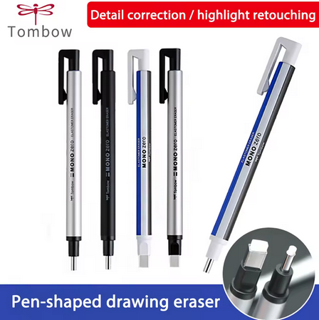 Tombow MONO Zero Mechanical Eraser, Refillable Precision Pen-Style, 1 Pc تومبو MONO Zero ممحاة ميكانيكية، قلم ممحاة دقيق قابل لإعادة التعبئة، قطعة واحدة