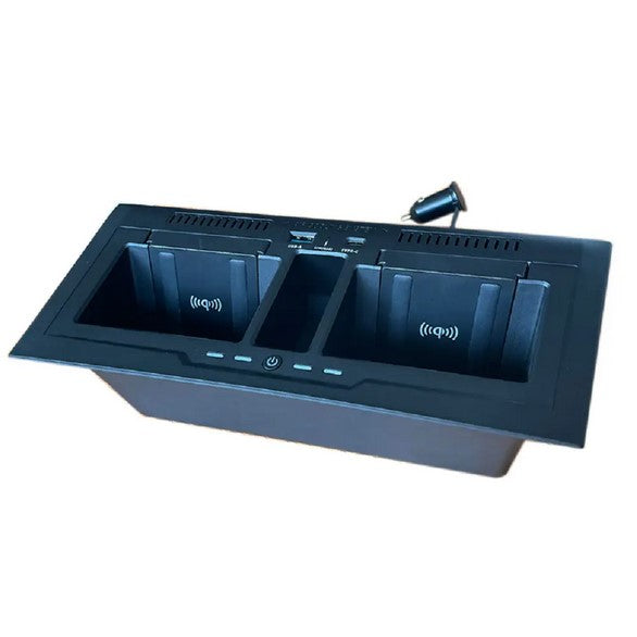 ضمان لمدة سنة واحدة صندوق تخزين حامل شاحن سيارة لاسلكي - متوافق مع LR Defender 90/110 2D/4D (2020+)One year warranty Wireless Car Charger Mount Storage Box – Compatible with LR Defender 90/110 2D/4D (2020+),10500130