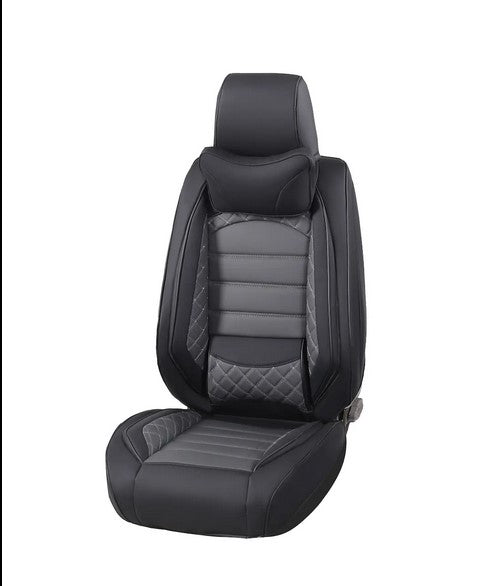 Luxury Seat leather Cushion 17 Pieces with free steering wheel cover تلبيس جلد فخم للمقاعد 17 قطعة مع تلبيس للسكان المقود مجانا