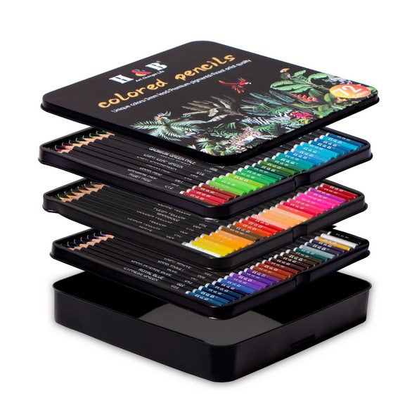 Professional 24-Color Wooden Pencil Set in Tin Box,Premium Artist Colored Pencils 20100380 أقلام تلوين خشبية 24 لون في علبة معدنية – أقلام تلوين فنية مميزة (Special Prices for Sellers اسعار خاصة للتجار )