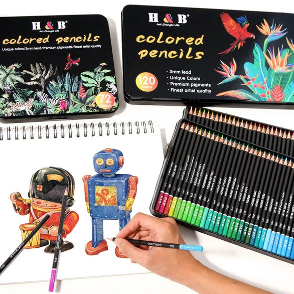 Professional 24-Color Wooden Pencil Set in Tin Box,Premium Artist Colored Pencils 20100380 أقلام تلوين خشبية 24 لون في علبة معدنية – أقلام تلوين فنية مميزة (Special Prices for Sellers اسعار خاصة للتجار )
