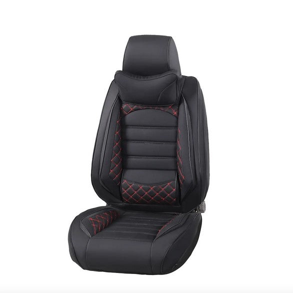 Luxury Seat leather Cushion 17 Pieces with free steering wheel cover تلبيس جلد فخم للمقاعد 17 قطعة مع تلبيس للسكان المقود مجانا