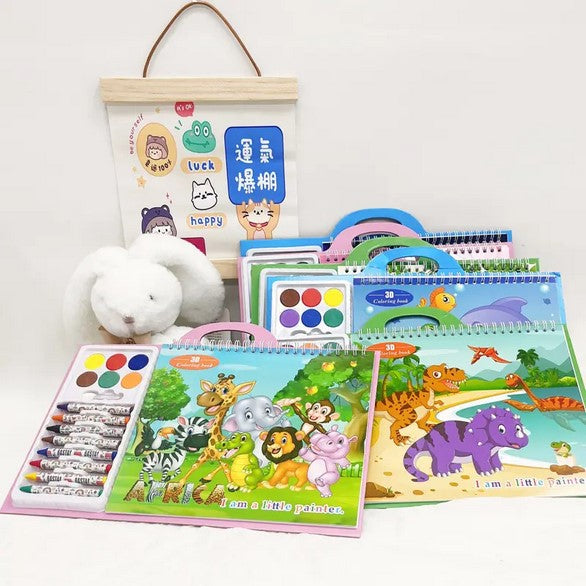 Alayjah, Custom Kids Coloring Book with Crayons, 1 Pc, Educational Activity & Pretend Play Set for   20100480 دفتر تلوين مخصص للأطفال مع أقلام شمع، نشاطات تعليمية ولعب تخيلي لمرحلة ما قبل المدرسة