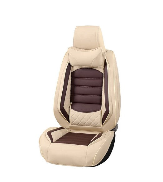 Luxury Seat leather Cushion 17 Pieces with free steering wheel cover تلبيس جلد فخم للمقاعد 17 قطعة مع تلبيس للسكان المقود مجانا