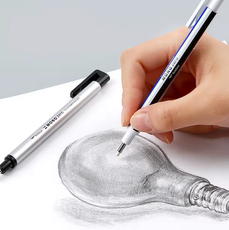 Tombow MONO Zero Mechanical Eraser, Refillable Precision Pen-Style, 1 Pc تومبو MONO Zero ممحاة ميكانيكية، قلم ممحاة دقيق قابل لإعادة التعبئة، قطعة واحدة