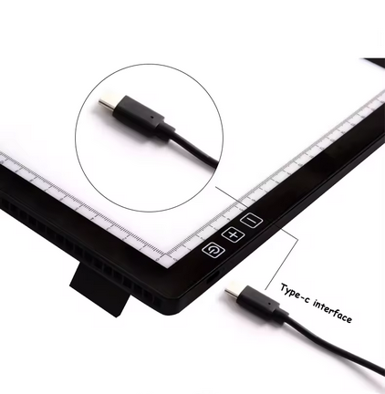 Alayjah LED Tracing Light Pad,1500mAh Rechargeable, Eye-Protecting, Stepless Dimmingلوح تتبع ضوئي LED , بطارية 1500 مللي أمبير، قابل لإعادة الشحن، حماية للعين، تعتيم متدرج