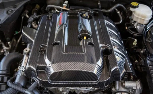 Ford Mustang 2.3T 2015 - 2023 Carbon fiber Engine cover   غطاء مكينة فورد موستنج كاربون فايبر