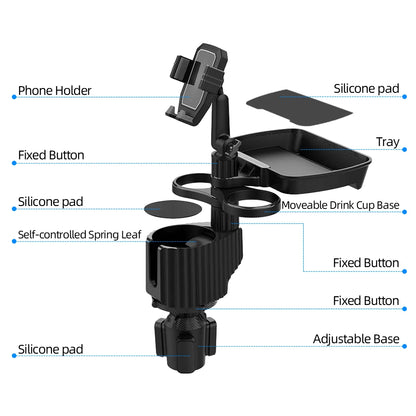 Car Tablet Stand Cup Holder Multifunctional Storage طاولة وحامل اكواب وحامل هاتف وايباد للسيارة متعدد الاستعمالات