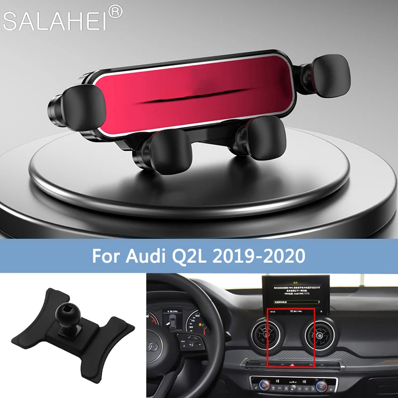 Gravity Car Mobile Phone Holder For Audi A3 S3 RS3 8V 8P Q2 GAB SQ2 A1 8X Sportback Air Vent GPS Mount Auto Interior Accessories الجاذبية حامل هاتف السيارة المحمول لأودي A3 S3 RS3 8V 8P Q2 GAB SQ2 A1 8X Sportback تنفيس الهواء GPS جبل