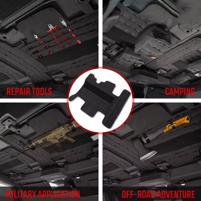 Tactical Roof Storage for Bronco 2021+, Multi-Bag Organizer ، اكسسوارات تخزين في السقف لبرونكو 2021+،  منظم متعدد الحقائب بنظام