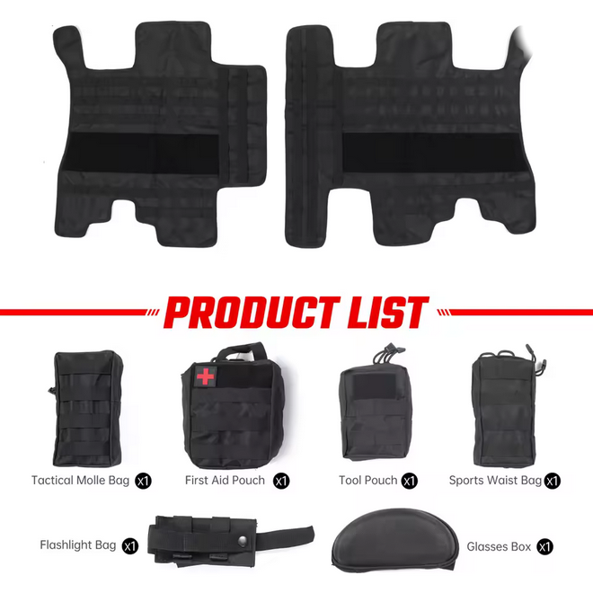 Tactical Roof Storage for Bronco 2021+, Multi-Bag Organizer ، اكسسوارات تخزين في السقف لبرونكو 2021+،  منظم متعدد الحقائب بنظام