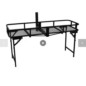 Alayjah, Universal Folding Metal Cargo Carrier for SUV & Sedan, Rear Hitch Mount Luggage Rack for Travel & Heavy Load Transport ، حامل حمولة معدني قابل للطي للسيارات SUV والسيدان  رف خلفي للتثبيت على القطر لنقل الأمتعة والأحمال الثقيلة أثناء السفر