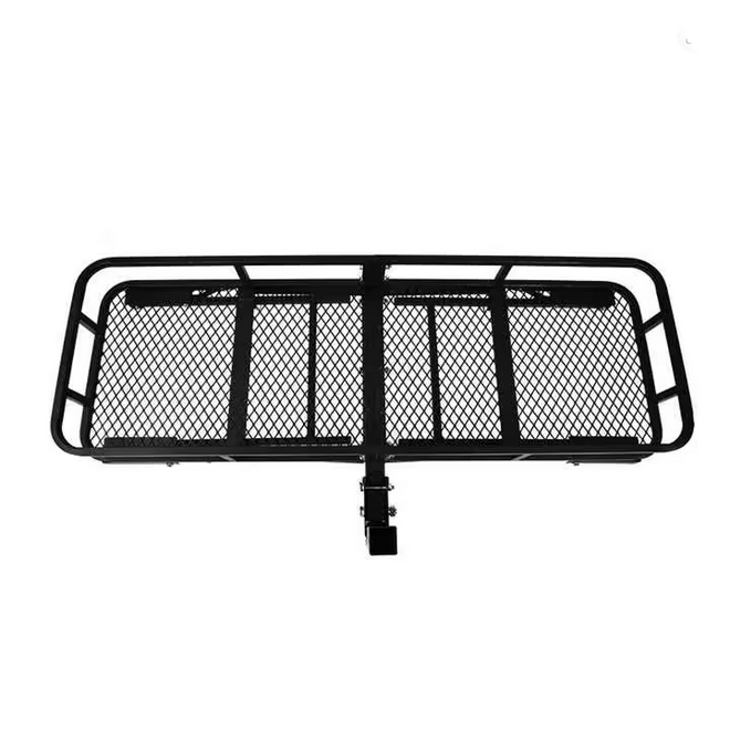 Alayjah, Universal Folding Metal Cargo Carrier for SUV & Sedan, Rear Hitch Mount Luggage Rack for Travel & Heavy Load Transport ، حامل حمولة معدني قابل للطي للسيارات SUV والسيدان  رف خلفي للتثبيت على القطر لنقل الأمتعة والأحمال الثقيلة أثناء السفر