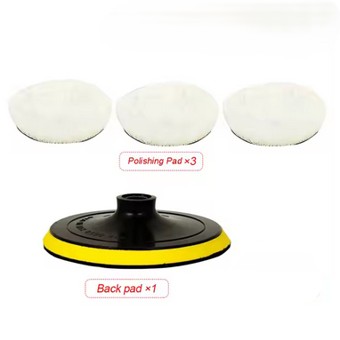 Alayjah 3pcs Car Foam Polishing Pads for Waxing, Buffing & Scratch Removalإسفنج تلميع سيارات عدد 3 لإزالة الخدوش ولمعان عالي