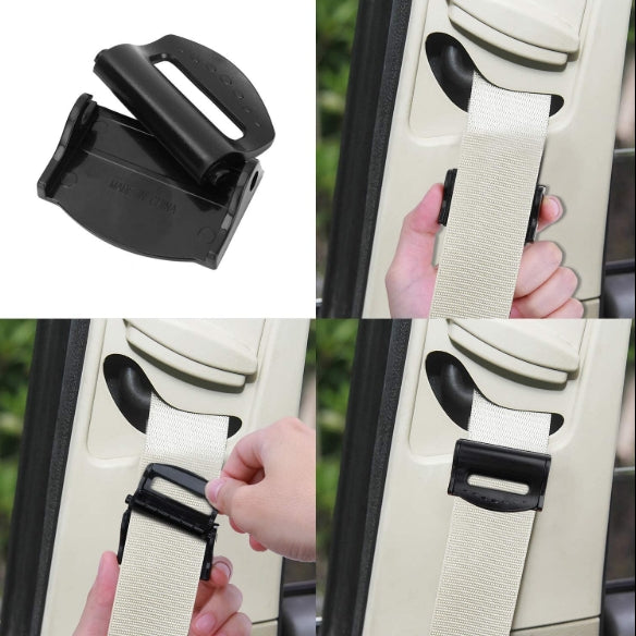 Alayjah, Plastic Sports-Style Seat Belt Holder Clip, Pack of 2 , New Design Comfort Neck Adjuster & Safety Lock Stopper for Shoulder Protection 10700100