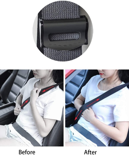 Alayjah, Plastic Sports-Style Seat Belt Holder Clip, Pack of 2 , New Design Comfort Neck Adjuster & Safety Lock Stopper for Shoulder Protection 10700100