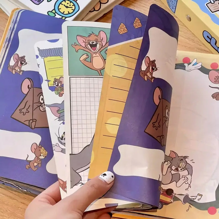 Cat & Mouse A5 Notebook, 96 Colorful Pages, Hard Cover, Fun Gift دفتر توم وجيري A5, 96 صفحة ملونة، غلاف صلب، هدية ممتعة