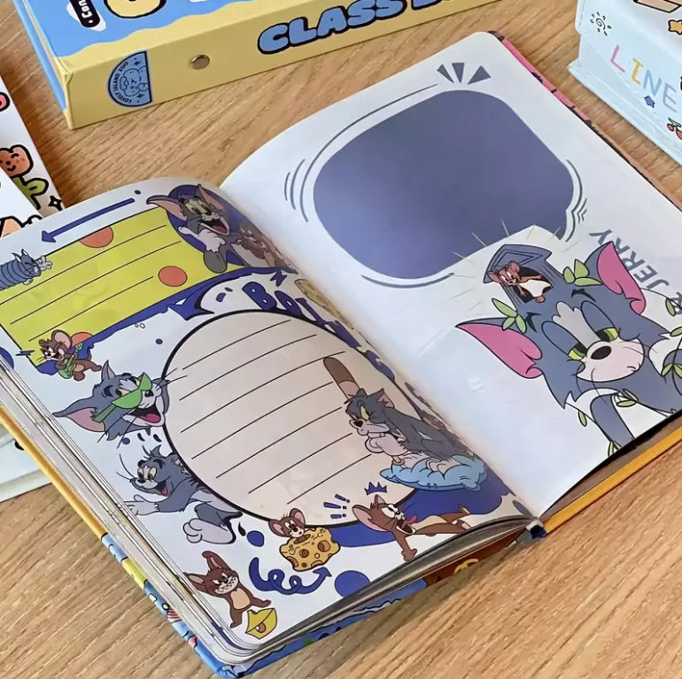 Cat & Mouse A5 Notebook, 96 Colorful Pages, Hard Cover, Fun Gift دفتر توم وجيري A5, 96 صفحة ملونة، غلاف صلب، هدية ممتعة
