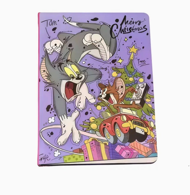 Cat & Mouse A5 Notebook, 96 Colorful Pages, Hard Cover, Fun Gift دفتر توم وجيري A5, 96 صفحة ملونة، غلاف صلب، هدية ممتعة
