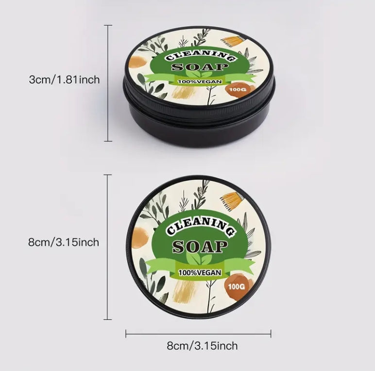 Natural Vegetable Glycerin Brush Cleaner, Solvent-Free Gentle Soap for Oil, Acrylic & Watercolor Brushes منظف فرش الرسم الطبيعي بالجليسرين النباتي, صابون خالٍ من المذيبات ولطيف للفرش الزيتية، الأكريليك والمائية