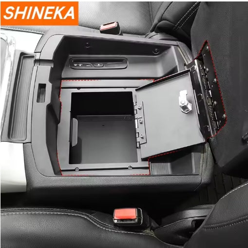 Dodge Ram Car Arm Storage Box, Lockable Organizer for Interior Storage & Safety صندوق تخزين ذراع السيارة دودج رام, منظم داخلي قابل للقفل لحفظ الأغراض