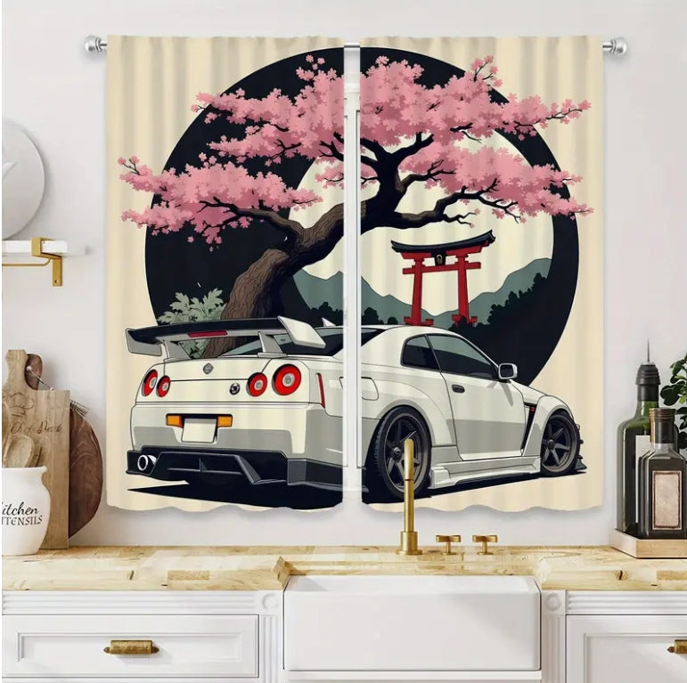 2 HD Digital Printed Curtains, GTR ستائر