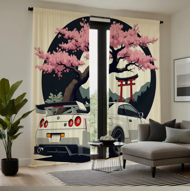 2 HD Digital Printed Curtains, GTR ستائر