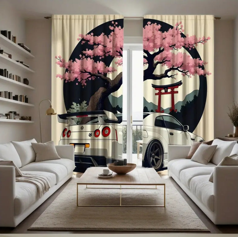 2 HD Digital Printed Curtains, GTR ستائر