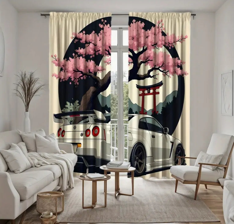 2 HD Digital Printed Curtains, GTR ستائر