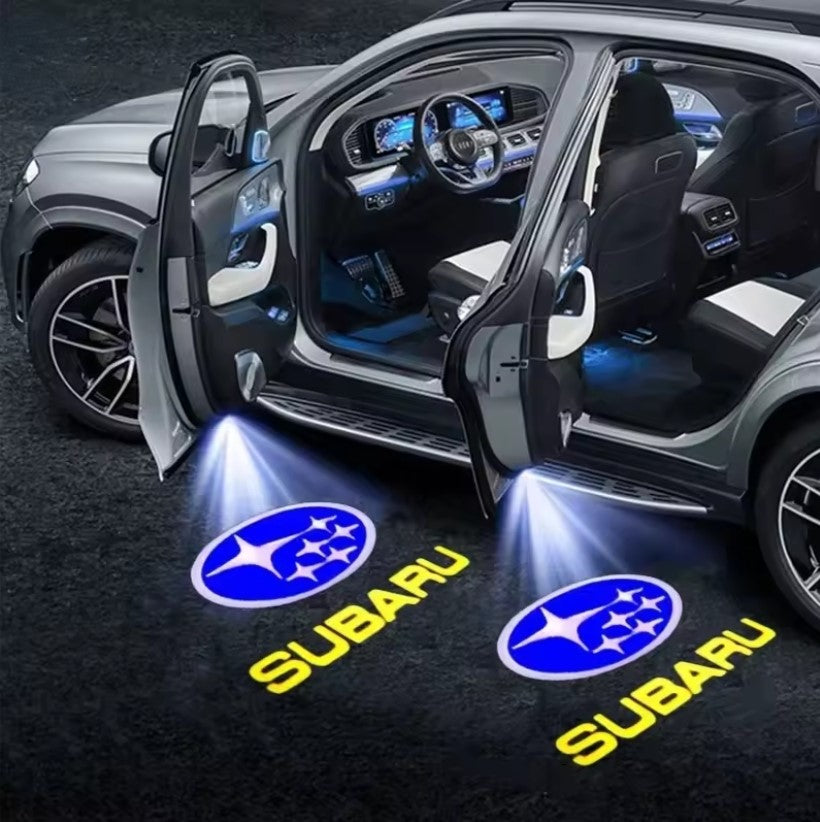 2PCS LED Car Door Welcome Lights for Subaru XV WRX BRZ Forester Impreza Legacy Outback STI, Stylish Projector Lamp Decoration جموعة 2 قطعة من مصابيح LED ترحيبية لأبواب سيارة سوبارو XV WRX BRZ فورستر إمبريزا ليجاسي أوتبك STI, إضاءة بروجكتور أنيقة