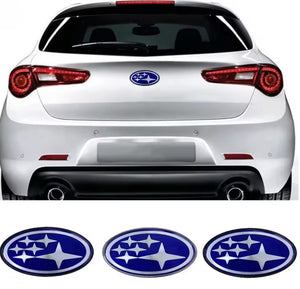Alayjah, Subaru Car Logo Trunk Sticker, Durable Waterproof Decal for Outback, Legacy, Impreza, Forester & More ملصق شعار سيارة سوبارو ,استيكر مقاوم للماء لصندوق السيارة لأوتباك، ليجاسي، إمبريزا، فورستر والمزيد